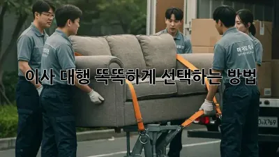 이사 대행, 똑똑하게 선택하는 방법!